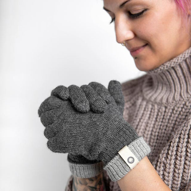 Gants en alpaga - Dark Grey