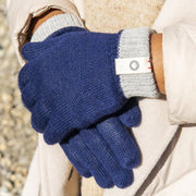 Gants en alpaga - Bleu marine